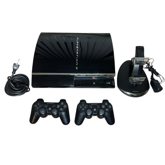 Sony PlayStation 3 80GB Fat Backwards Compatible Console PS1 PS2 CECHA01 Tested - Picture 1 of 10